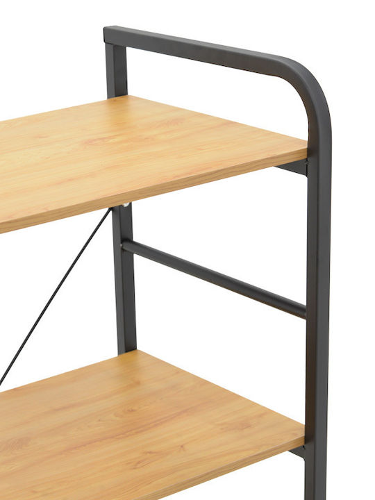 Pakketo Depo Floor Bathroom Shelf Metallic 60x40x120cm Black