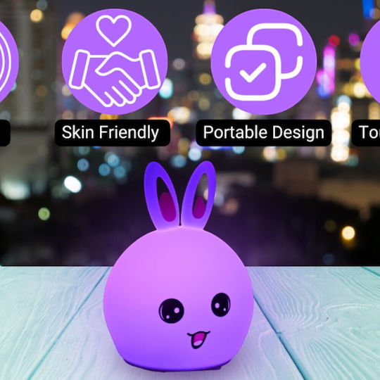 LED Детско Декоративно Осветление Touch с Промяна на Цветовете Розов 16.3x12x10.8εκ.