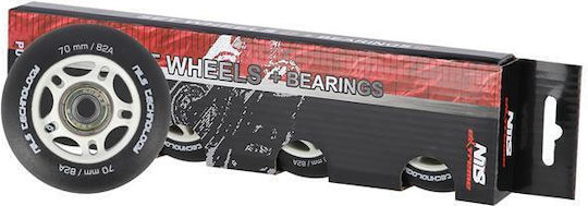 Pu 70x24 82a Black Matte 4 Pcs + Abec-9 8 Pcs Nils Extreme Set