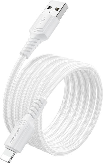 Borofone Редовна USB-A към Lightning кабел Бял 1м (2844)