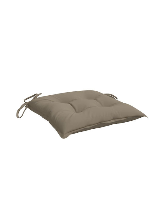 vidaXL Waterproof Garden Chair Cushion Taupe 4 Pieces 40x40cm