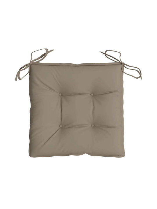 vidaXL Waterproof Garden Chair Cushion Taupe 4 Pieces 40x40cm