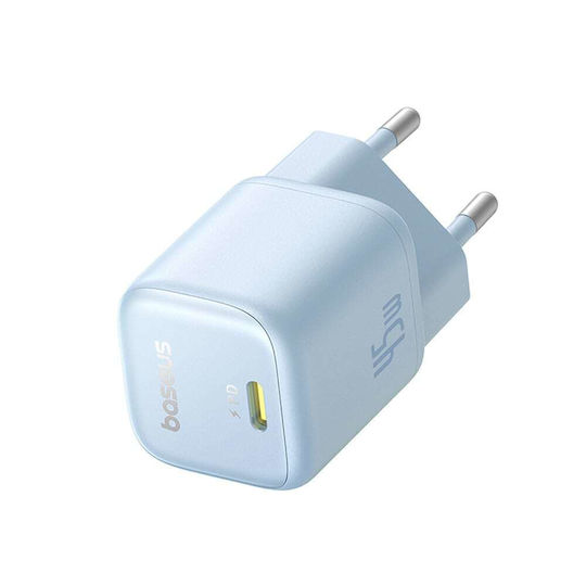 Baseus Charger Without Cable GaN with USB-C Port 45W Power Delivery / Quick Charge 3.0 / SuperCharge Galaxy Blue (PicoGo)
