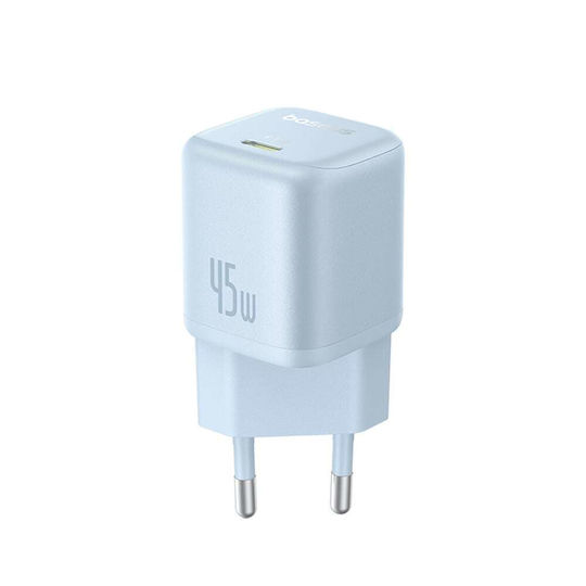 Baseus Charger Without Cable GaN with USB-C Port 45W Power Delivery / Quick Charge 3.0 / SuperCharge Galaxy Blue (PicoGo)
