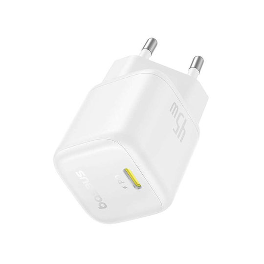 Baseus Φορτιστής Χωρίς Καλώδιο GaN με Θύρα USB-C 45W Power Delivery / Quick Charge 3.0 / SuperCharge Λευκός (PicoGo)