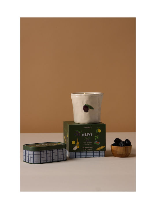 Fig & Olive Vegetable Wax 226g Ceramic Jar Bistro Olive Paddywax