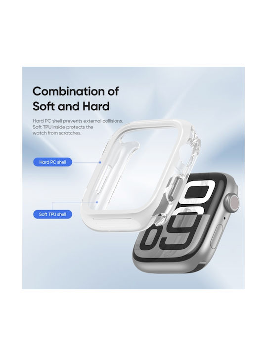 Series Silicone Case in White color for Apple Watch Series 10 46mm