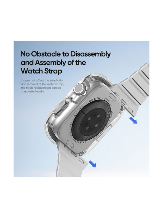 Series Silicone Case in White color for Apple Watch Series 10 46mm