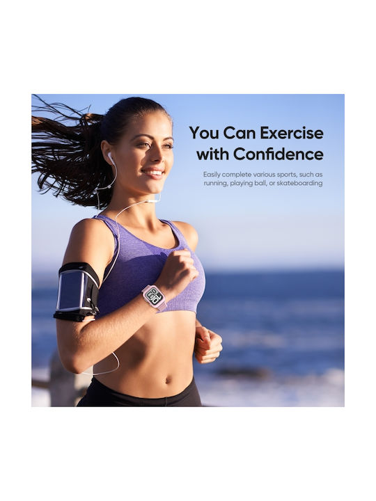 Series Θήκη Σιλικόνης σε Ροζ χρώμα για Apple Watch Series 10 46mm