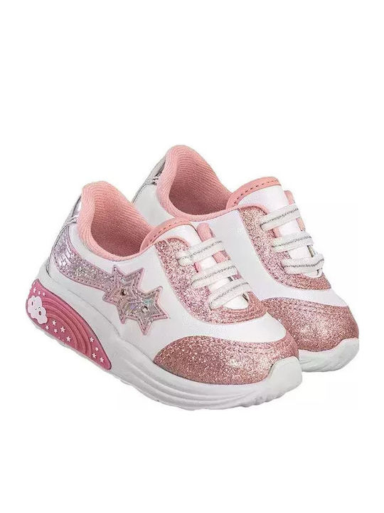 Παιδικά Sneakers με Φωτάκια Ροζ