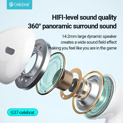 Celebrat G37 In-ear Handsfree Ακουστικά με Βύσμα USB-C Μαύρο