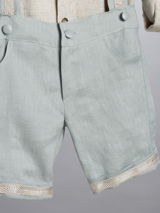 Costum de Botez pentru Băiat Mentă-Ivoriu 2921-2 New Life Nl-2921-2