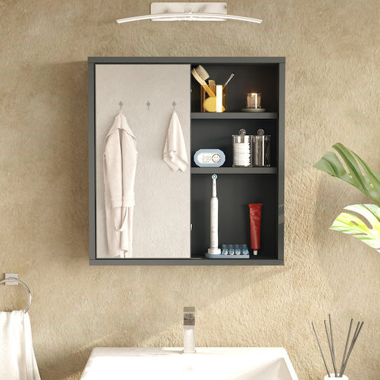 Pakketo Bagno Баня Кабинет Ширина60xДължина14.5xВисочина63.6см Сив