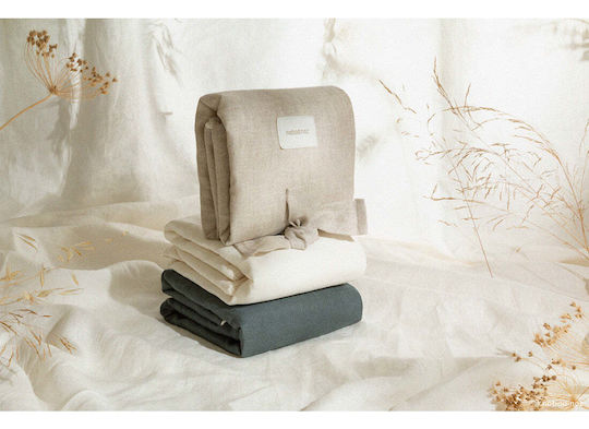 Nobodinoz Lin Mattress from Fabric Green Blue