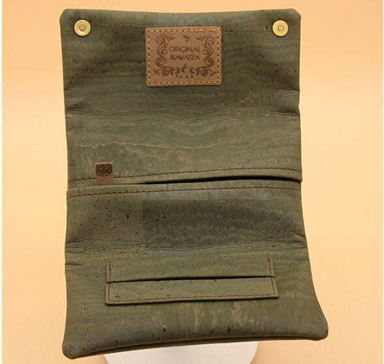Original Kavatza Tobacco Pouch Made of Gray Artificial Leather with Magnet Closure