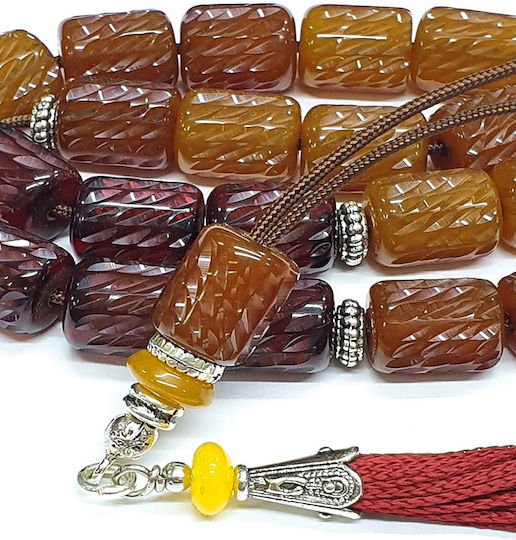 Roloi Komboloi Graven Mastic Worry Beads Multicolour 34cm