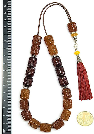 Roloi Komboloi Graven Mastic Worry Beads Multicolour 34cm
