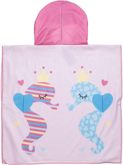 True Blue Seepferdchen Strandponcho 58x60cm