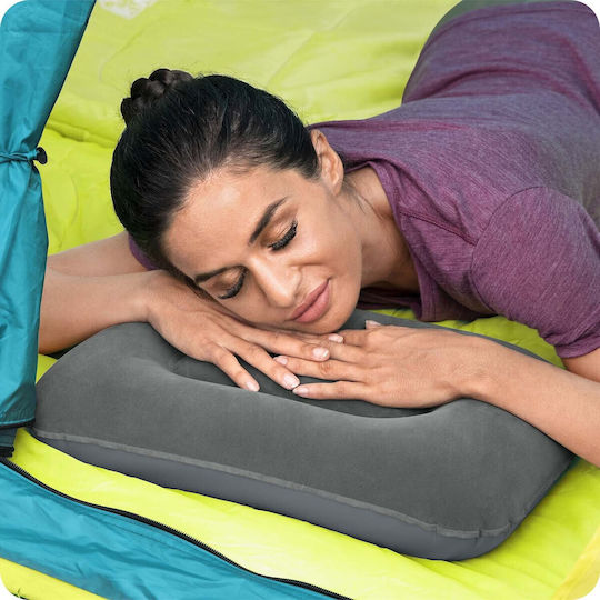 Bestway Camping Pillow Velvet 42x26cm Gray