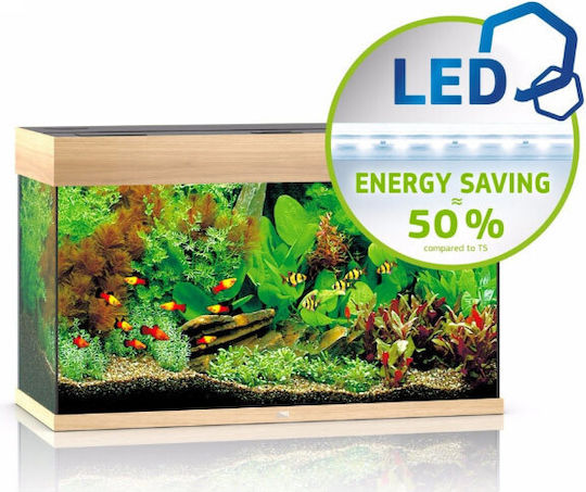 Juwel Rio 125 Led Acvariu de Pești cu Capacitate de 125lt cu Încălzitor, Filtru și 81x36x50cm. Maro