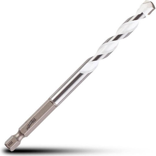 Milwaukee Set of 8 1/4" Diamond Drills Carbide with Hexagonal Shank for Masonry, Metal, Wood, Glass, Tiles and Drywall