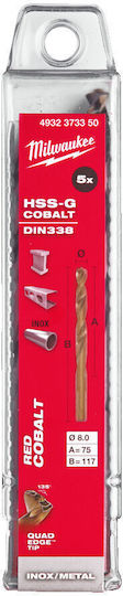 Milwaukee Diamond Drill Cobaltium with Cylindrical Shank for Metal 8mm