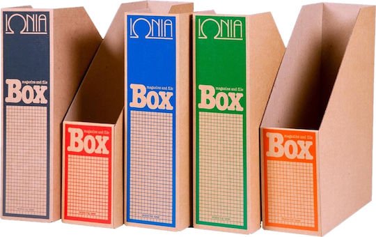IONIA Box Magazine File Organizer Paper Blue 32x9x26cm.