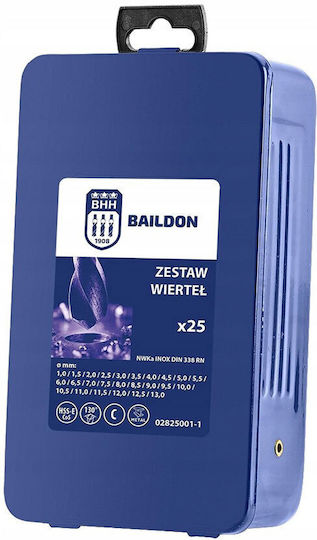 Baildon Set of 25 Drills Cobaltium for Metal