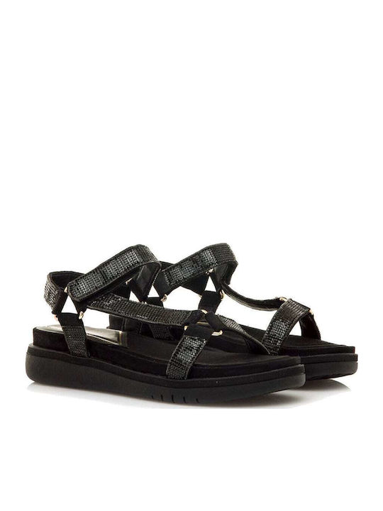 Flache Sandalen für Damen in Schwarz Farbe