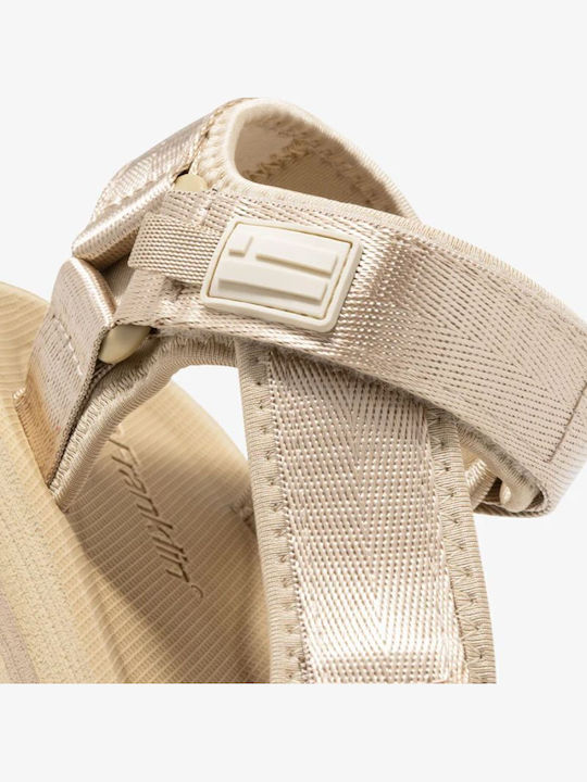 Women's Flat Sandals in Gold Color