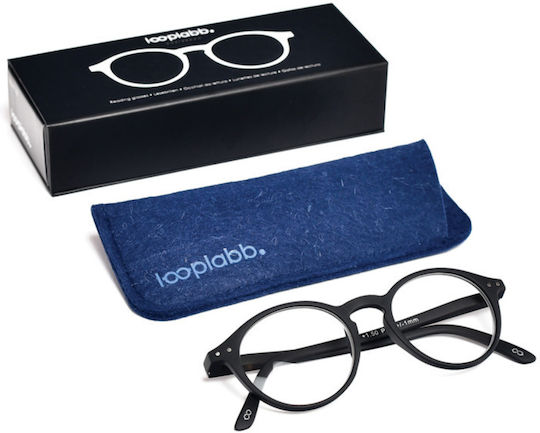 Looplabb Faust Reading Glasses +3.00 in Black color