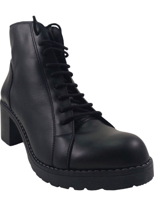Leather Women's Ankle Boots Black