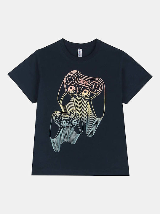 Dreams by Joyce Παιδική Πιτζάμα Καλοκαιρινή Μπλε Playstation