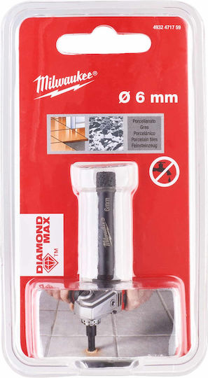 Milwaukee Diamond Broach Cutter Tăiere uscată cu diametru 6mm pentru Metal și Gresie 200gr