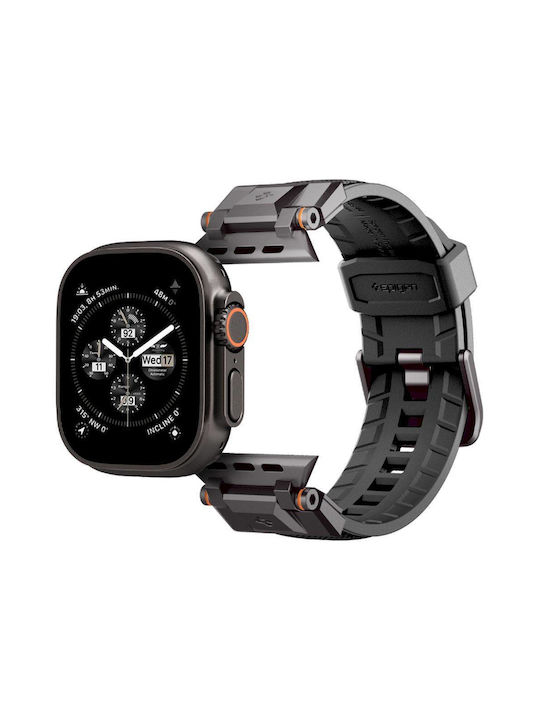 Spigen Durapro Armor Каишка Силикон Черен (Apple Watch 49 мм, 46 мм, 45 мм, 44 мм - Spigen)