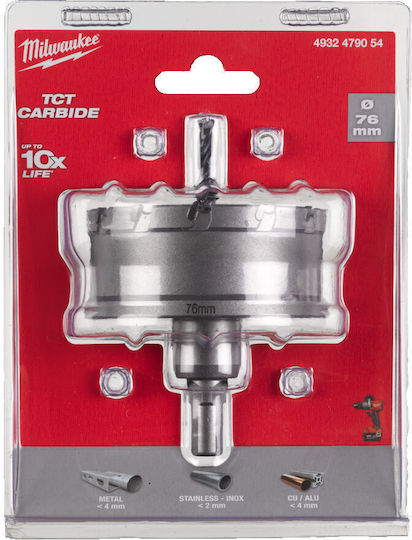 Milwaukee Lochsäge Karbid mit Durchmesser 76mm für Metall