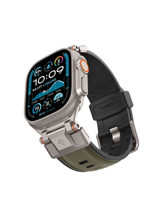 Spigen Durapro Armor Armband Silikon Grün (Apple Watch 6, 7, 8, 9, 10, SE, Ultra 1, 2)