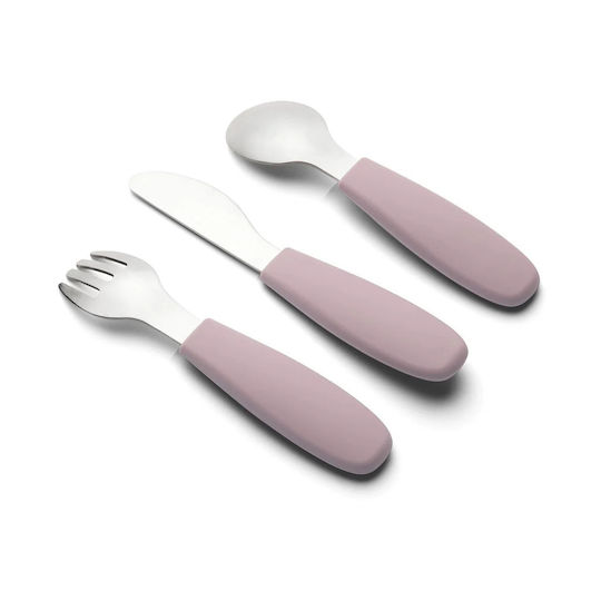 Nuuroo Baby Set with Fork Jana made of Silicone 3pcs