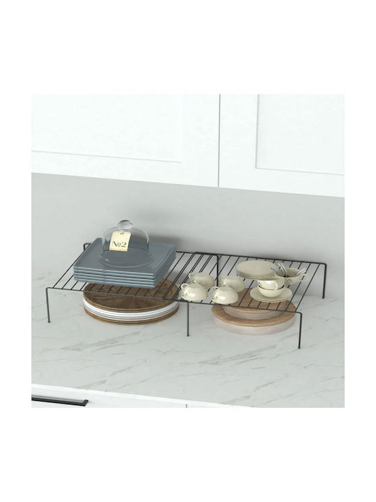 Femmit Metall Küchenorganizer Ständer 58x28x14 cm Schwarz