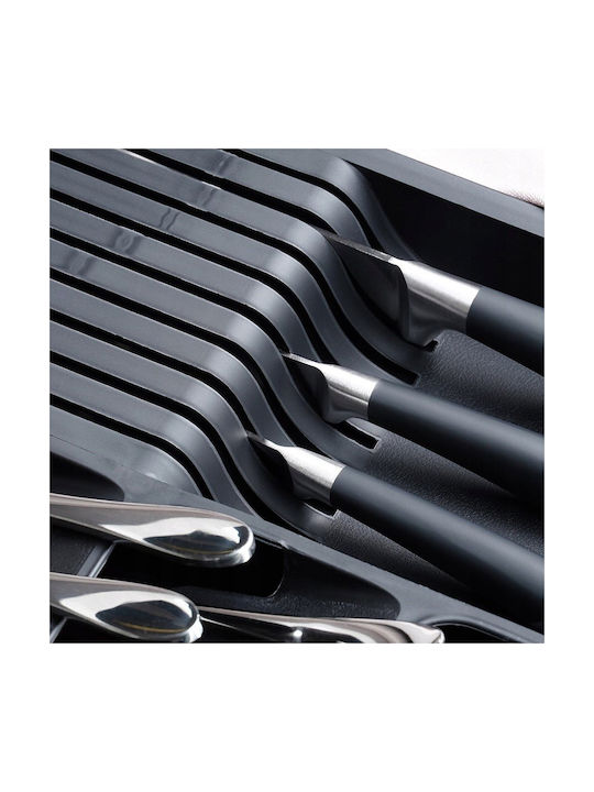 Vilde Tăvi Pentru Tacâmuri De Sertar Rabătabilă Din Plastic 40x31x5cm Neagră