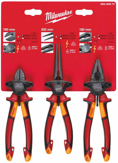 Milwaukee Pliers Electrician 3pcs