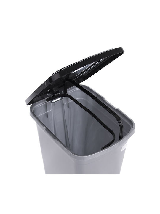 Orion Waste Bin Waste Plastic with Pedal Silver 10lt 1pcs