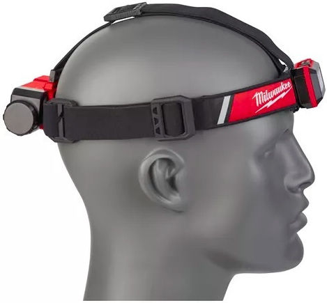 Milwaukee Rechargeable Headlamp LED IP54 with Maximum Brightness 600lm L4 HLRP-201 Red