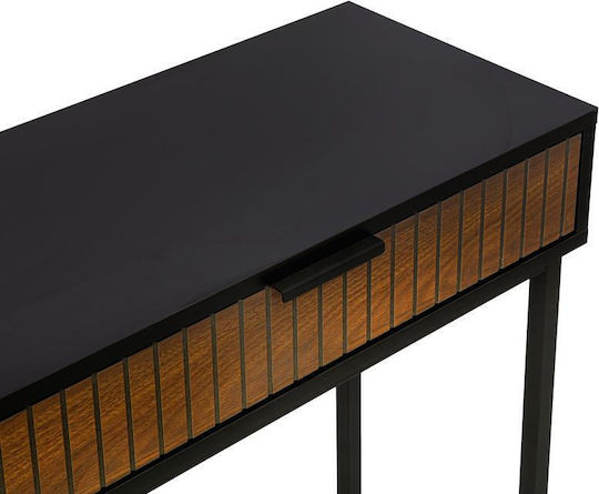 Fl2405 Konsolemit Spiegel Grey Oak-black Color L120xB30xH76cm