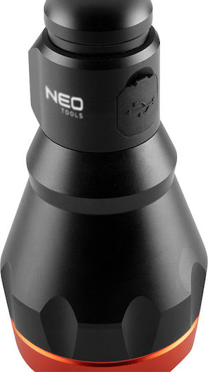 Neo Tools Επαναφορτιζόμενος Φακός LED IPX4 με Μέγιστη Φωτεινότητα 500lm