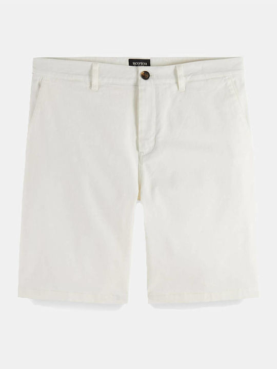 Scotch & Soda Stuart Ανδρική Βερμούδα Chino Off White