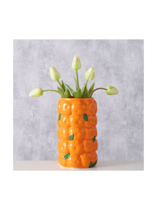 Boltze Decorative Vase Orange 16x16x27cm