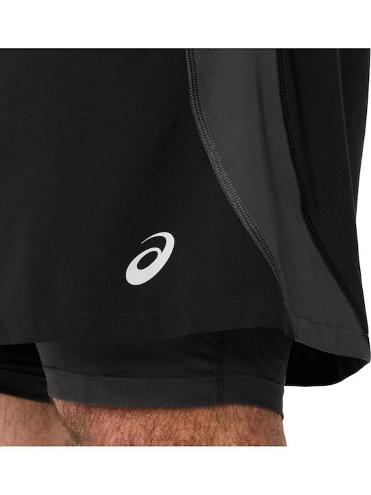 Road 2-in-1 Herren Shorts Schwarz
