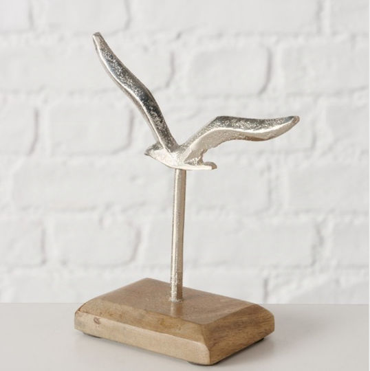 Flaire Handgefertigte Dekorative Möwe 13 cm Silber