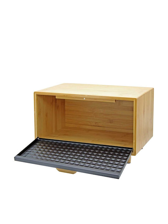 Brunbeste Bread Box with Lid made of Bamboo Beige 35.5x20x21.5cm